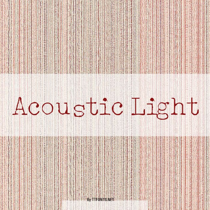 Acoustic Light example